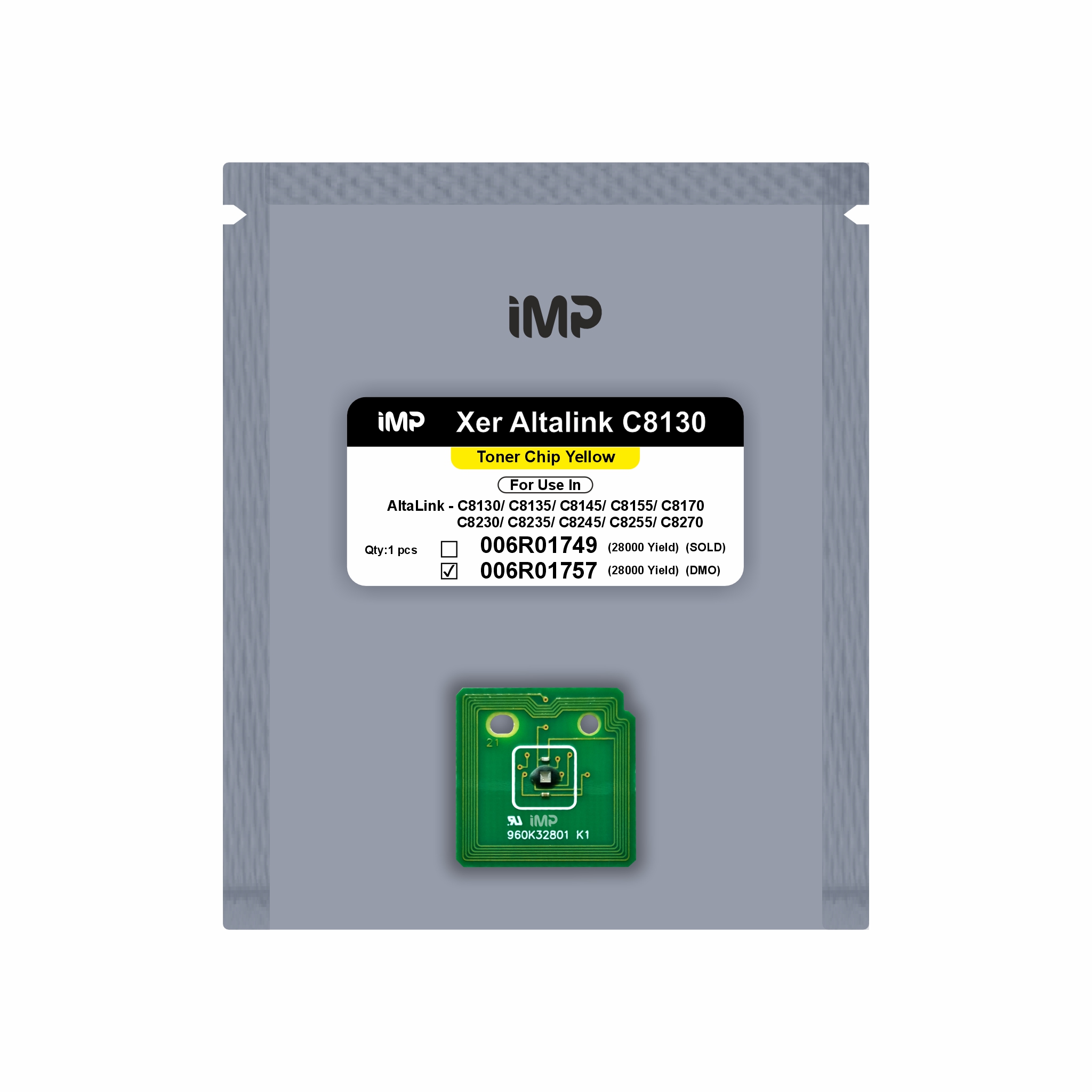 xerox altalink C8130 toner chip Yellow 006R01757