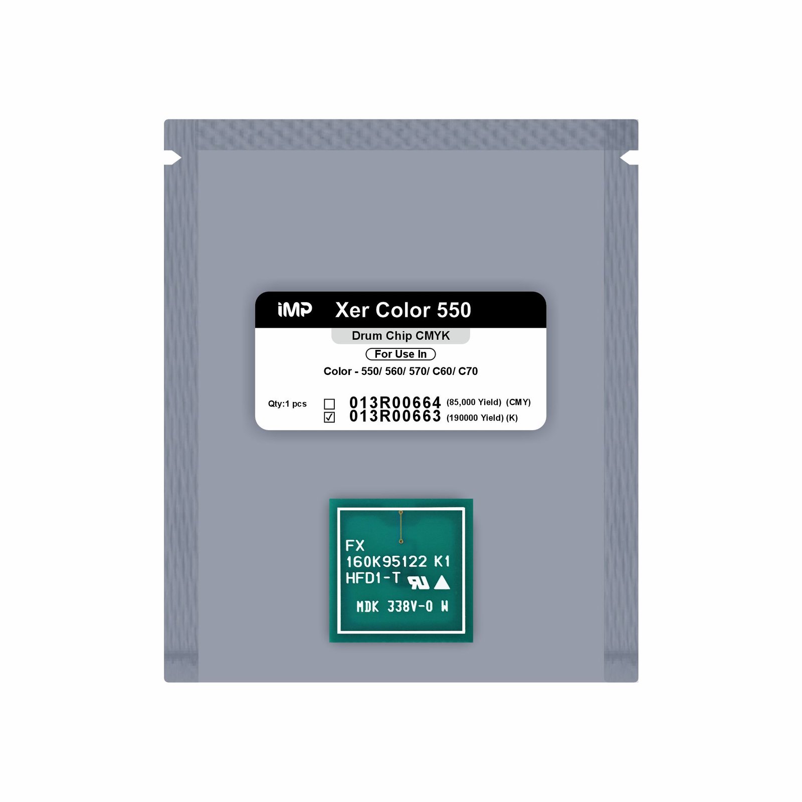 IMP Xerox 550 Drum Chip Set | High-Yield Premium Compatible Drum Reset Chips Set for Xerox Color 550 / 560 / 570 | 013R00663- 64 - Image 2